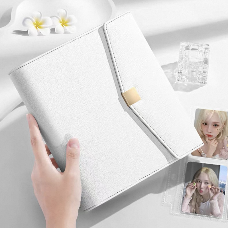 Kpop Photo Card Binder 3 Inch - 라이트 럭셔리 플래티넘 A5 바인더 노트북