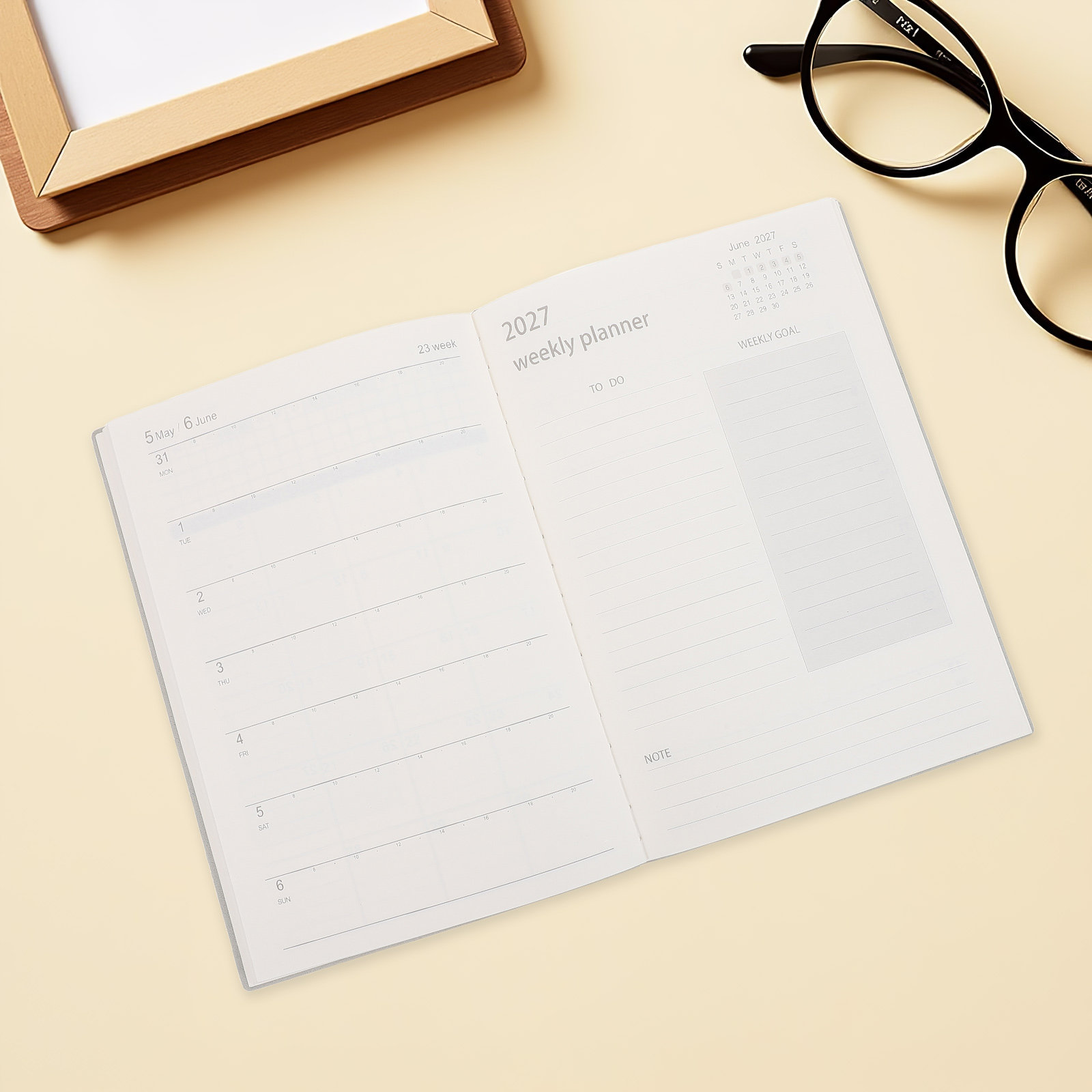 A5 Spiral Dotted Grid Notebook - 2027년형 전문가용 플래너 노트북, A5 사이즈,