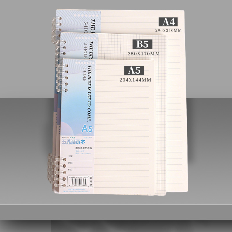 A5 Spiral Dotted Grid Notebook - A4, B5, A5 사이즈의 속지, 60장,