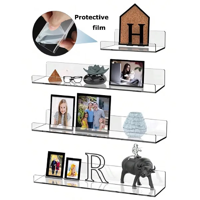 2피스 투명 아크릴 수납 랙 벽걸이 책꽂이 플로팅 선반 - Clear Acrylic Book Stand Holder 리뷰 및 가격