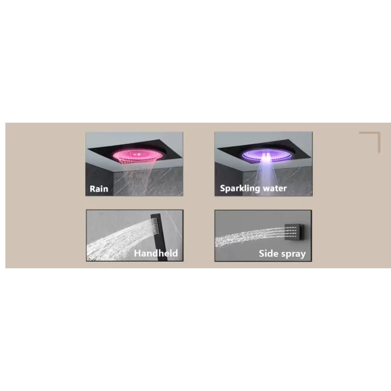 스마트 LED 샤워 세트 욕실 음악 내장형 레인폴 시스 - Music 리뷰 및 가격