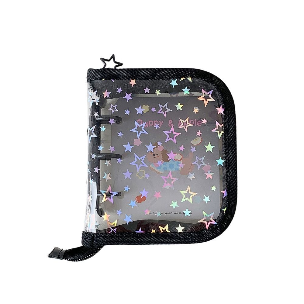 휴대용 PVC A8 카드 바인더 1개, 별 글리터 프린 - Kpop Photo Card Binder 3 Inch 리뷰 및 가격