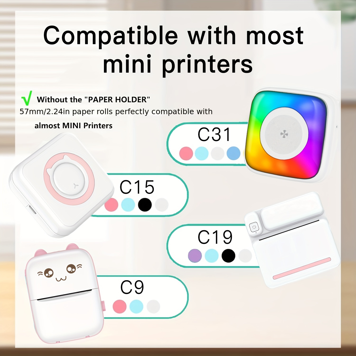 2/4/8 롤 투명 자체 접착 감열지 포켓/미니 프린터 - Mini Pocket Thermal Printer Paper Roll 리뷰 및 가격